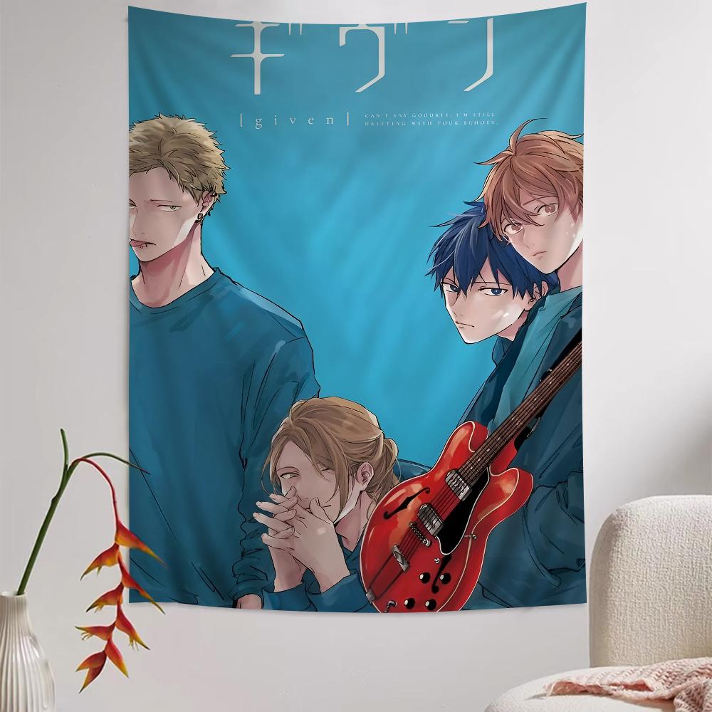 Given Anime Tapestry Tarot Hippie Wall Hanging Dormitory Wall Art Sheet for Bedroom Living Room Home Decor Design