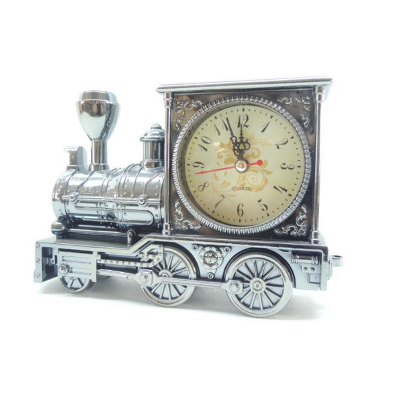 Classic antique locomotive alarm clock Children's wake-up alarm clock