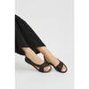 Black Open Front Women's Sandals Summer Shoes Ballerinas