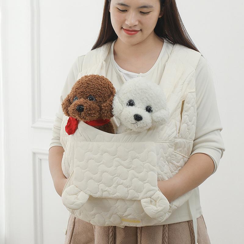 Borsa Pet da Petto Invernale Capacità Extra Larga per Cane e Gatto Impermeabile e Antivento Borsa Portatile per Animali