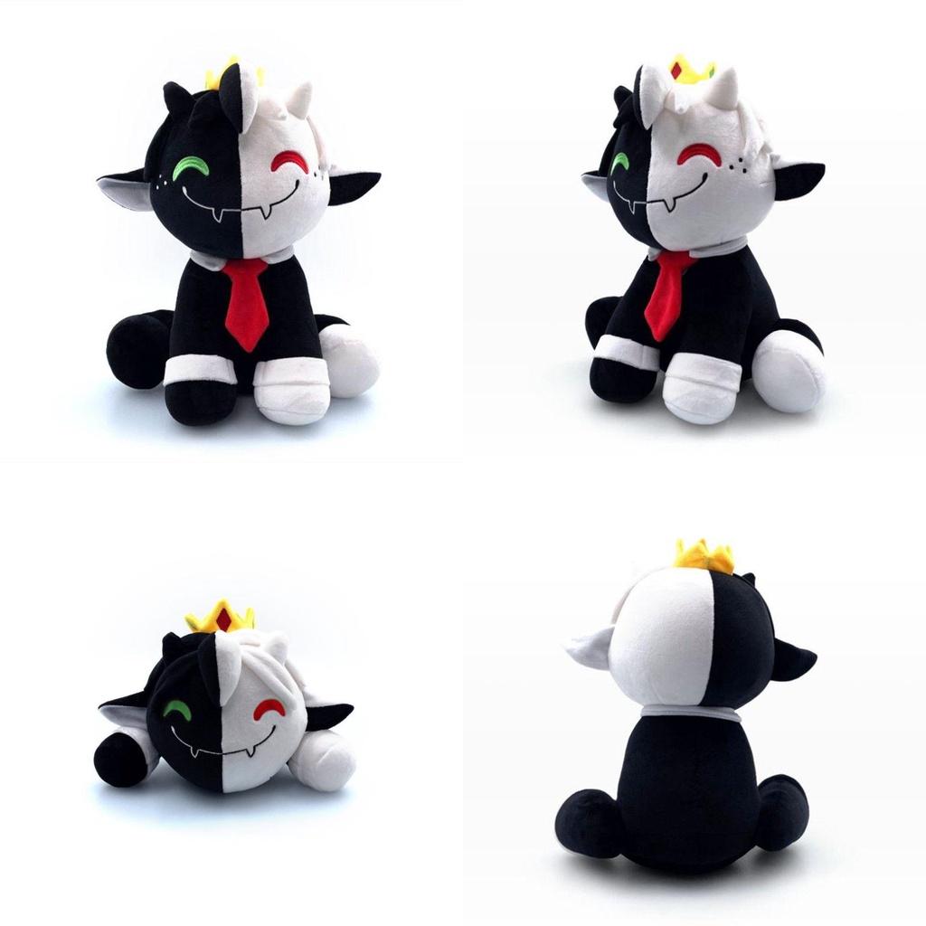 Adorable New Ranboo Sit Cute Plush Toy Black And White Smiley Sheep Doll For Kids