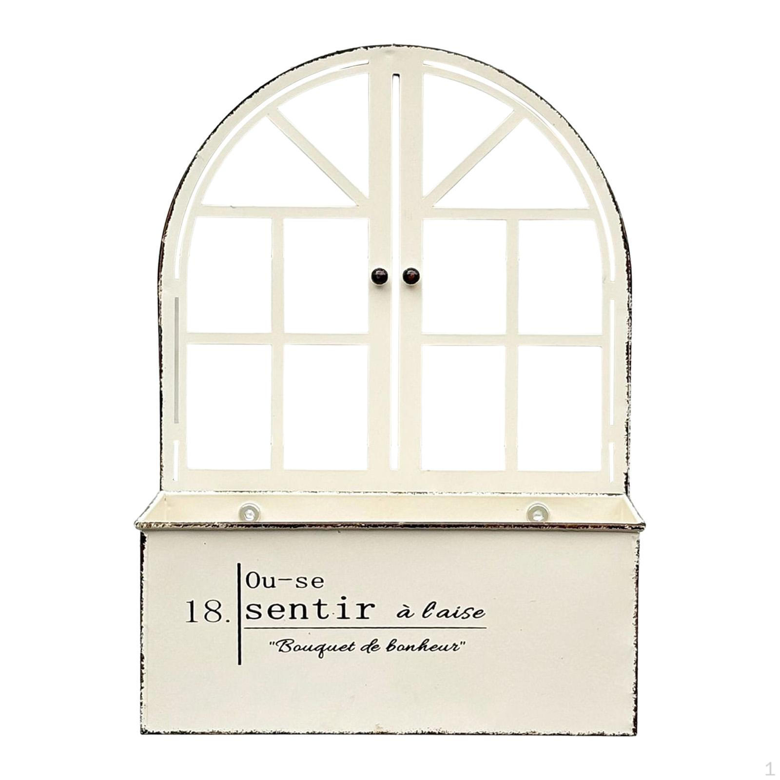 

Wall Mount Planter Garden Decor Rustic Practical Metal Ornament Sturdy Plant Pot Hanging Flower