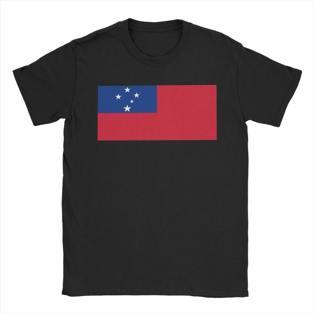 Samoa Flag T Shirts Unisexs Cotton Fashion TShirts Round Neck Tee Shirt Short Sleeve Clothes Printed