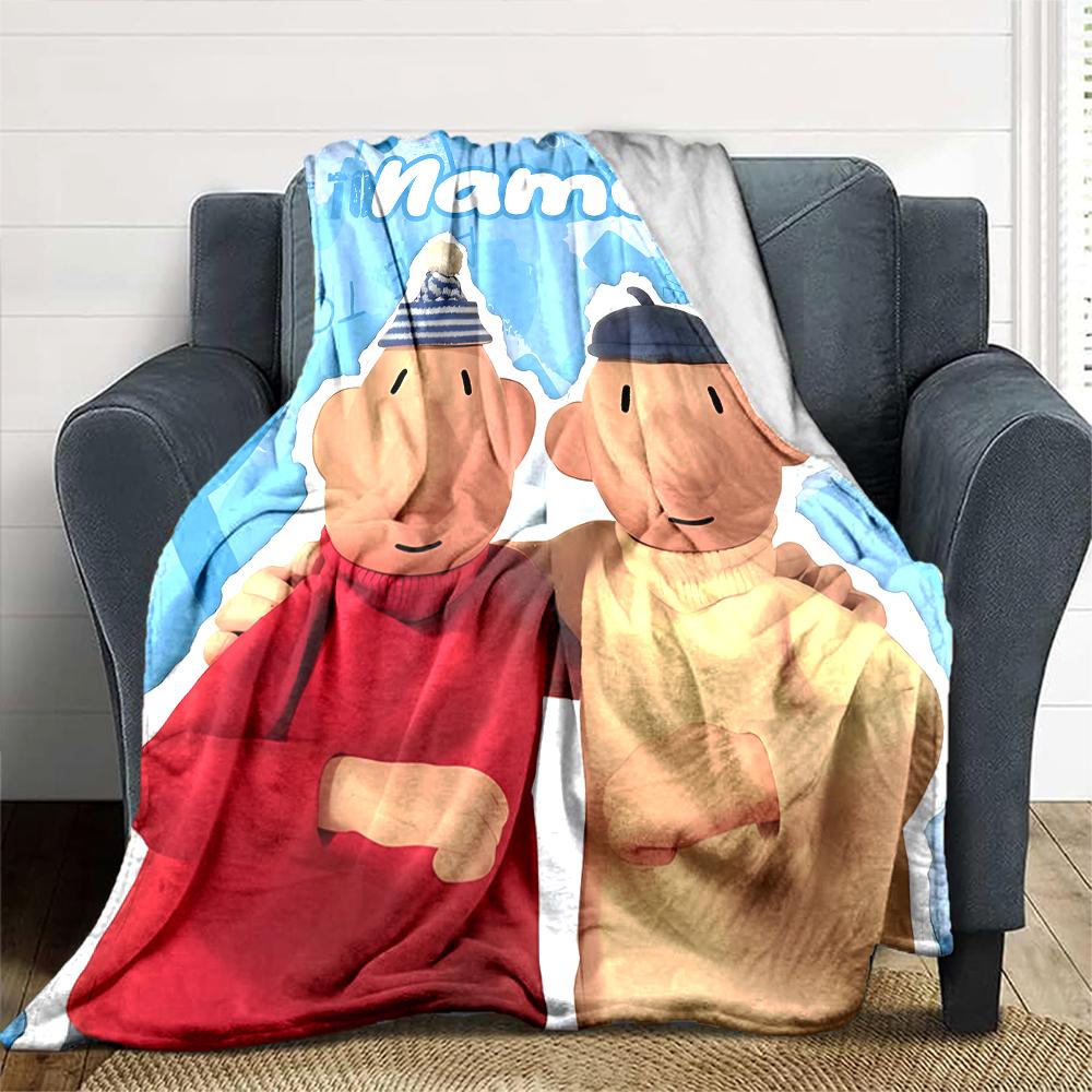 Customiz Name Personality Pat and Mat Blanket Soft &Warm Sofa Office Bed Travel Lunch Break Blanket, Gift Suitable All Seasons