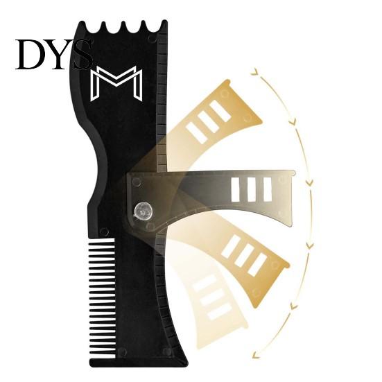 Facial Hair Grooming Tool Beard Styling Comb Portable Line Up Edging Shaping 360-Degree Rotation Perfect Men for All Face Shapes Home School