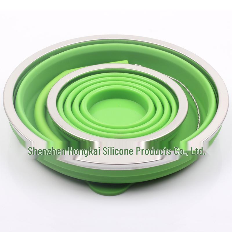 

Silicone Folding Cup - Portable, Cute, Retractable Travel Cup for Outdoor Use 270 ml светло-зеленый
