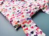Clearance Women's Silk Long-Sleeve Shirt with Colorful Heart Print & Removable Bow