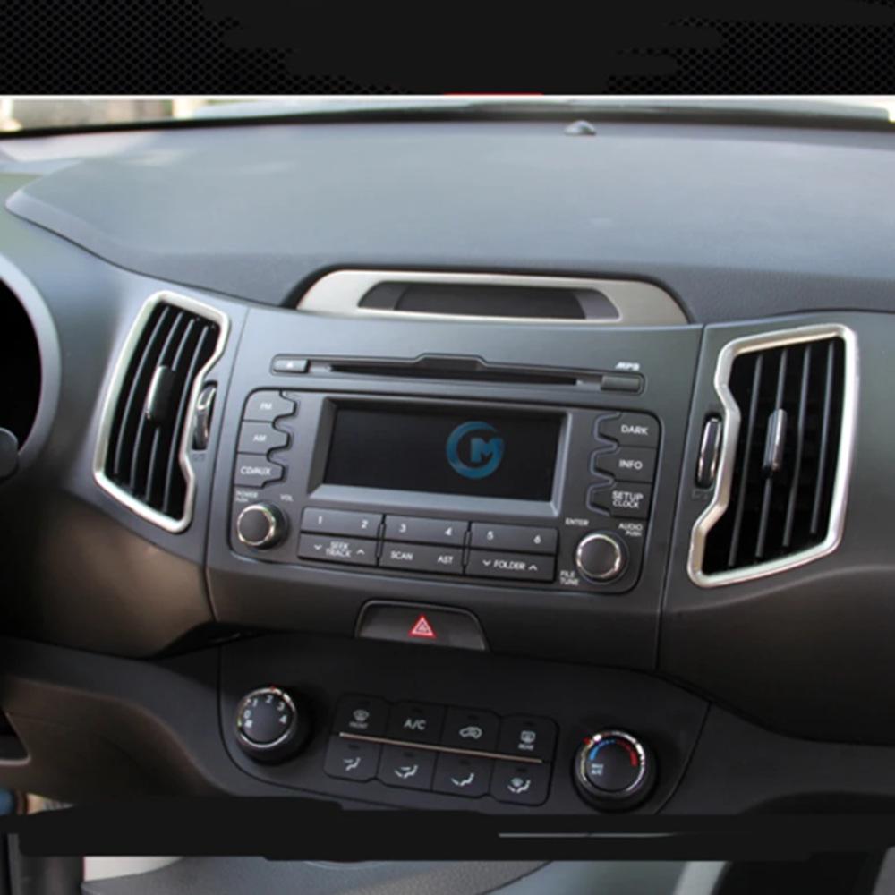 Compatible with 2011-2015 Kia Sportage R A/C Vent Frame Bright Trim.