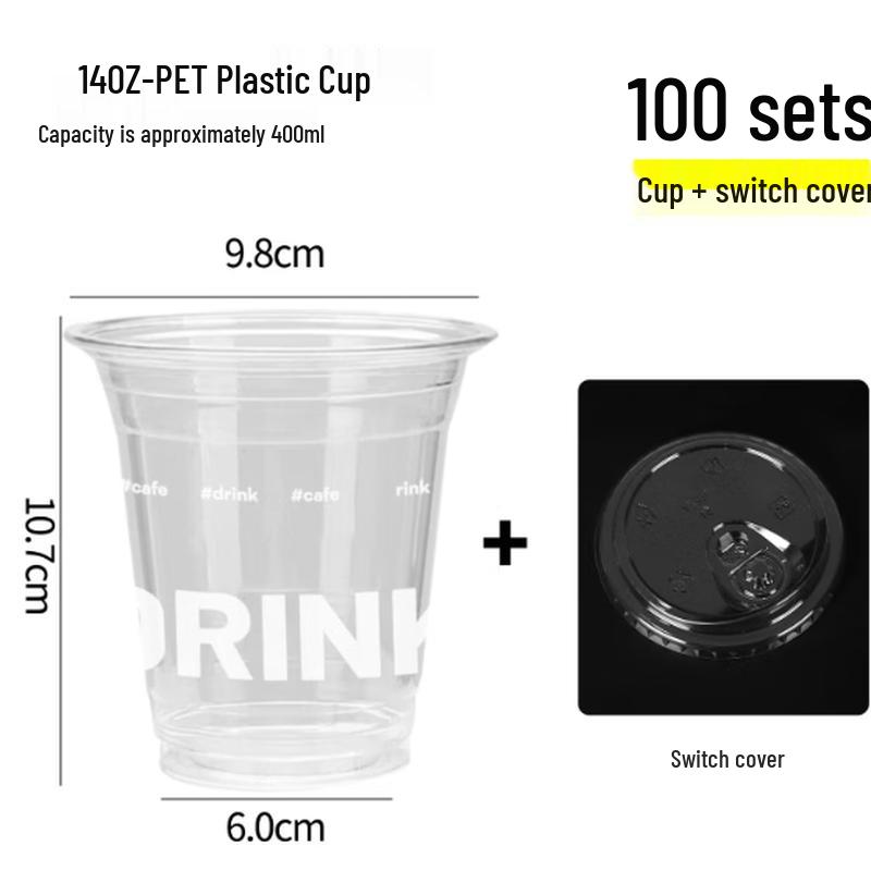 Portable Plastic Cold Drink Cups with Direct Drink Lids