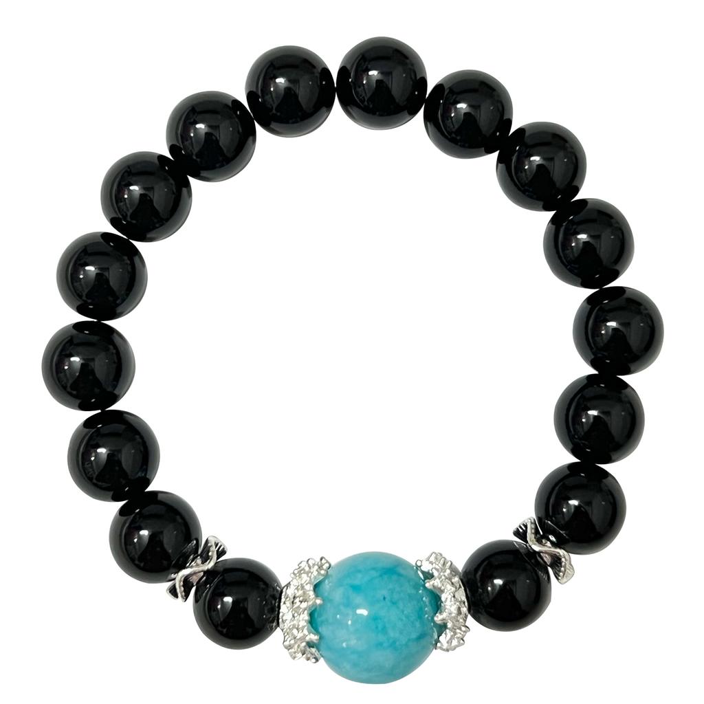 10mm Natural Stone Beaded Bracelets for Women Handmade Semi-Precious Gemstone Agate Bangle DIY Jewelry Gifts