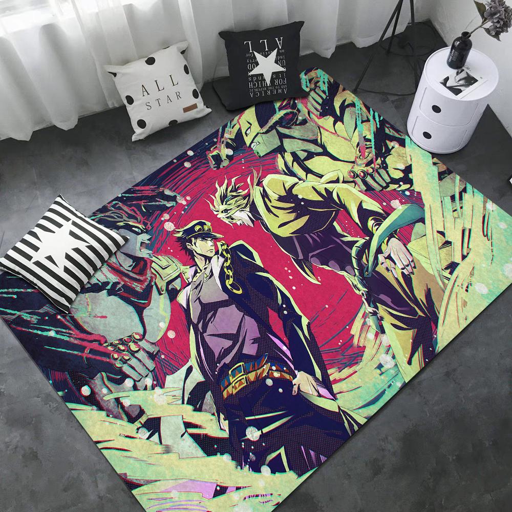 Carpet JoJo S Bizarre Adventure Door Mat Kids Room Bedroom Decoration Balcony Anti-Slip Doormat Living Room Household Carpets
