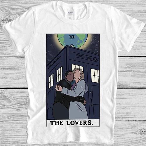 Thasmin The Lovers Tarot Card Doctor Who Meme Gift Unisex Top Tee T Shirt M1019 XL