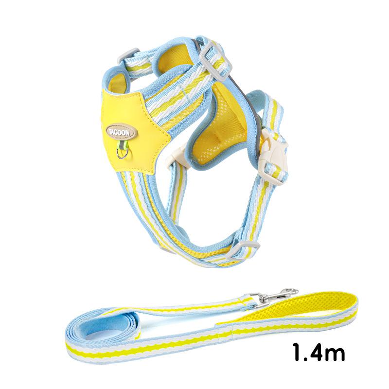 Leichtes verstellbares Hundegeschirr für Brust und Rücken, Weste mit Leine, mit reflektierendem Band, für Welpen, Hund, Outdoor-Zubehör