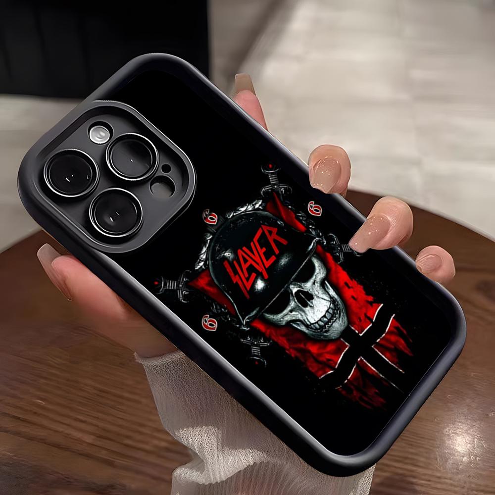 Funda para Teléfono de Banda de Rock Metal S-Slayer Para IPhone 17 Pro Max 15 Pro 16 14 Plus 12 13 Mini 11 Pro Cubierta Suave a Prueba de Golpes