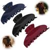 Elegante Haarklammer mit Polka-Dot-Muster für Damen, 10 cm Schwarz/Weiß/Rot Große Klammern, Großes Rutschfestes Accessoire, Starker Halt für Dickes oder Dünnes Haar