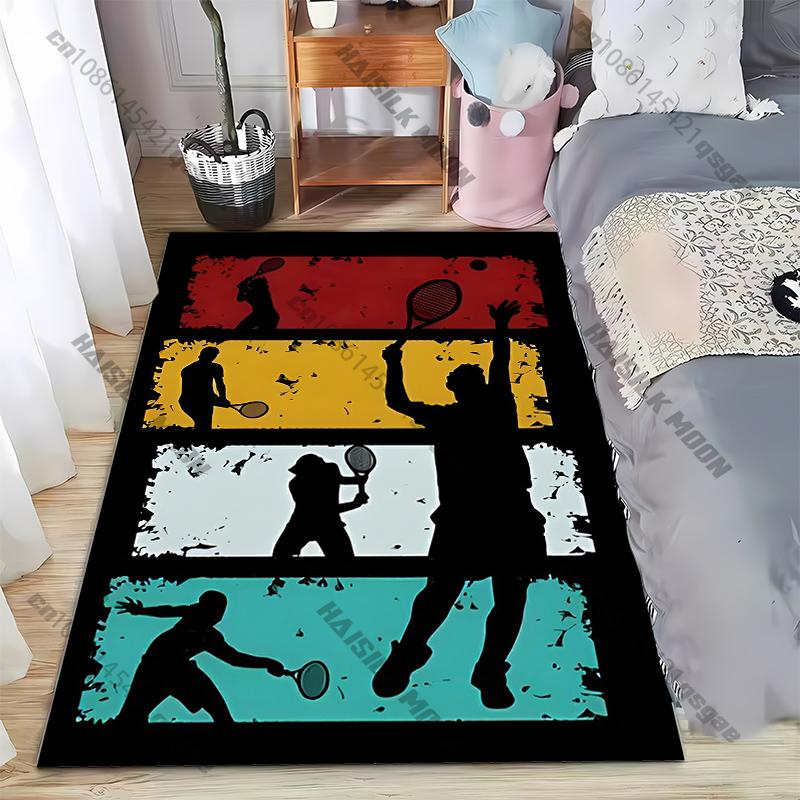 Tennis bedruckter Teppich Yogamatte Spielzimmer Schlafzimmer Schöner rutschfester Teppich Teppiche Wohnzimmer Dekoration Chambre Tapis Salon