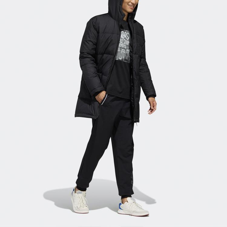 Adidas Neo Casual Hooded Warm Down Jacket Men Outerwear Black FK9948