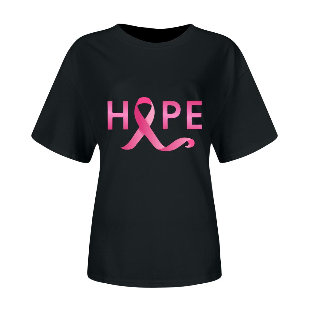 Women's Casual Halloween Breast Print T-Shirt Round Neck Pullover Short Sleeve Top