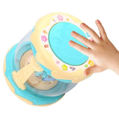 Baby Musical Carousel Drum 3D Projection Light and Sound Toy with Storytime Mode, Rotating Animal Friends for Early Learning