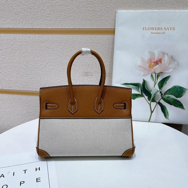 Erste Schicht aus Rindsleder mit Litschi-Muster mit Leinwand-Platin-Tasche 25-30CM (H02 Stoff BK)