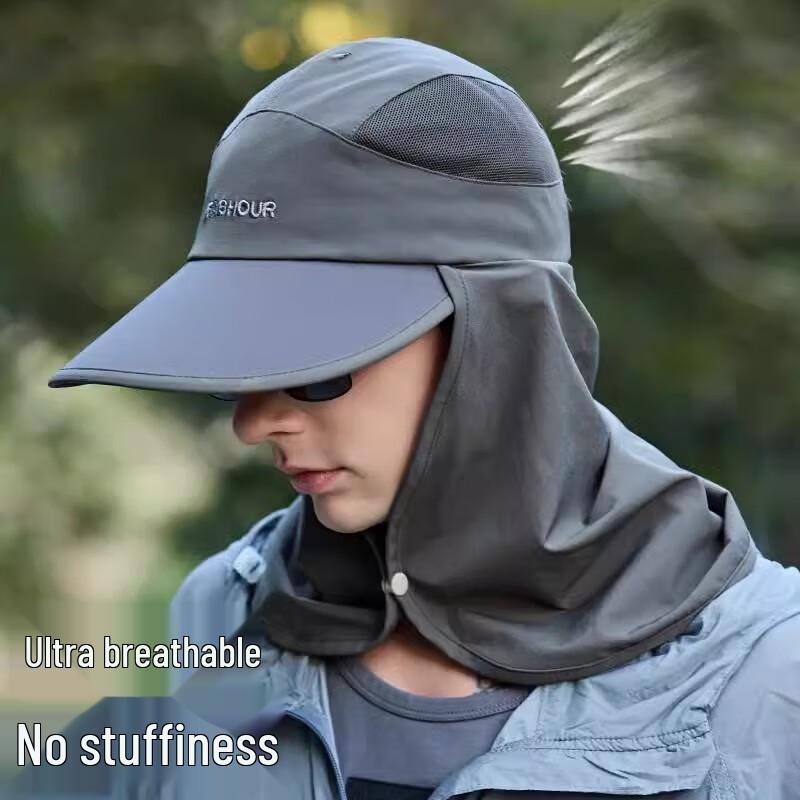 JIAOXIU Men s Outdoor Sun Protection Hat with Neck Flap
