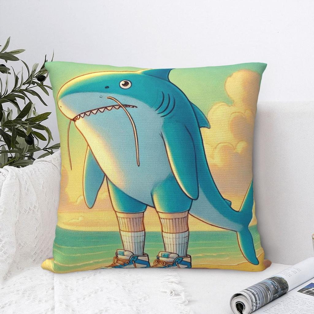 Tralalero Tralala Italian Brainrot Meme Pillowcase Printing Cushion Cover Gift Throw Pillow Case Cover Home Zippered Xcm