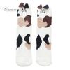 Mid Calf Socks 1 Pair Adults Cartoon Cat Rabbit Alpaca Giraffe Chick Fuzzy Fluffy Thickened Coral Fleece Stretchy Keep Warm Autumn Winter Floor