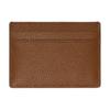 Burberry Cotswolds Engraved Metal Accessory Design Calfskin Card Holder Female Hazelnut Color