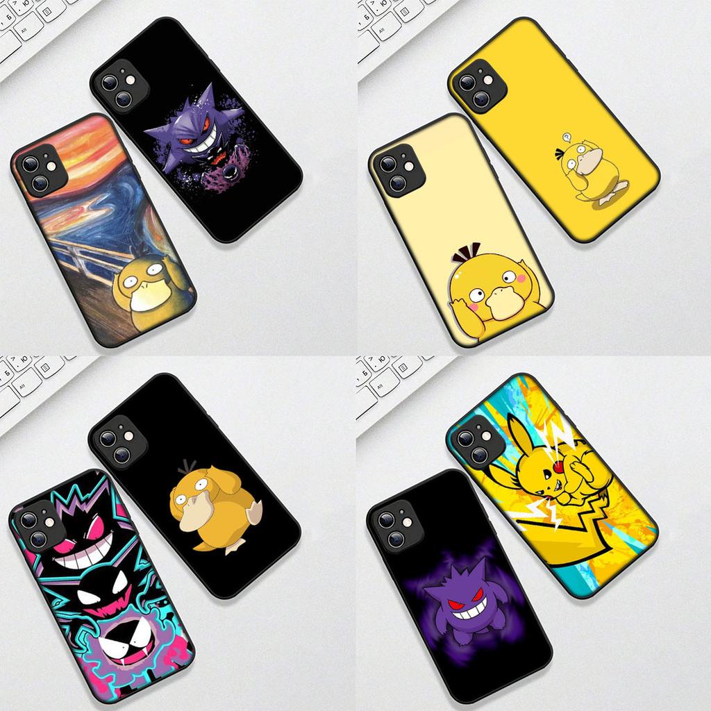 for Samsung Galaxy S20 S22 S21 FE Ultra Plus A07 A17 A15 A16 A25 A57 A37 Phone Case P-Pokemons GO Gengar P-Pikachus Psyduck