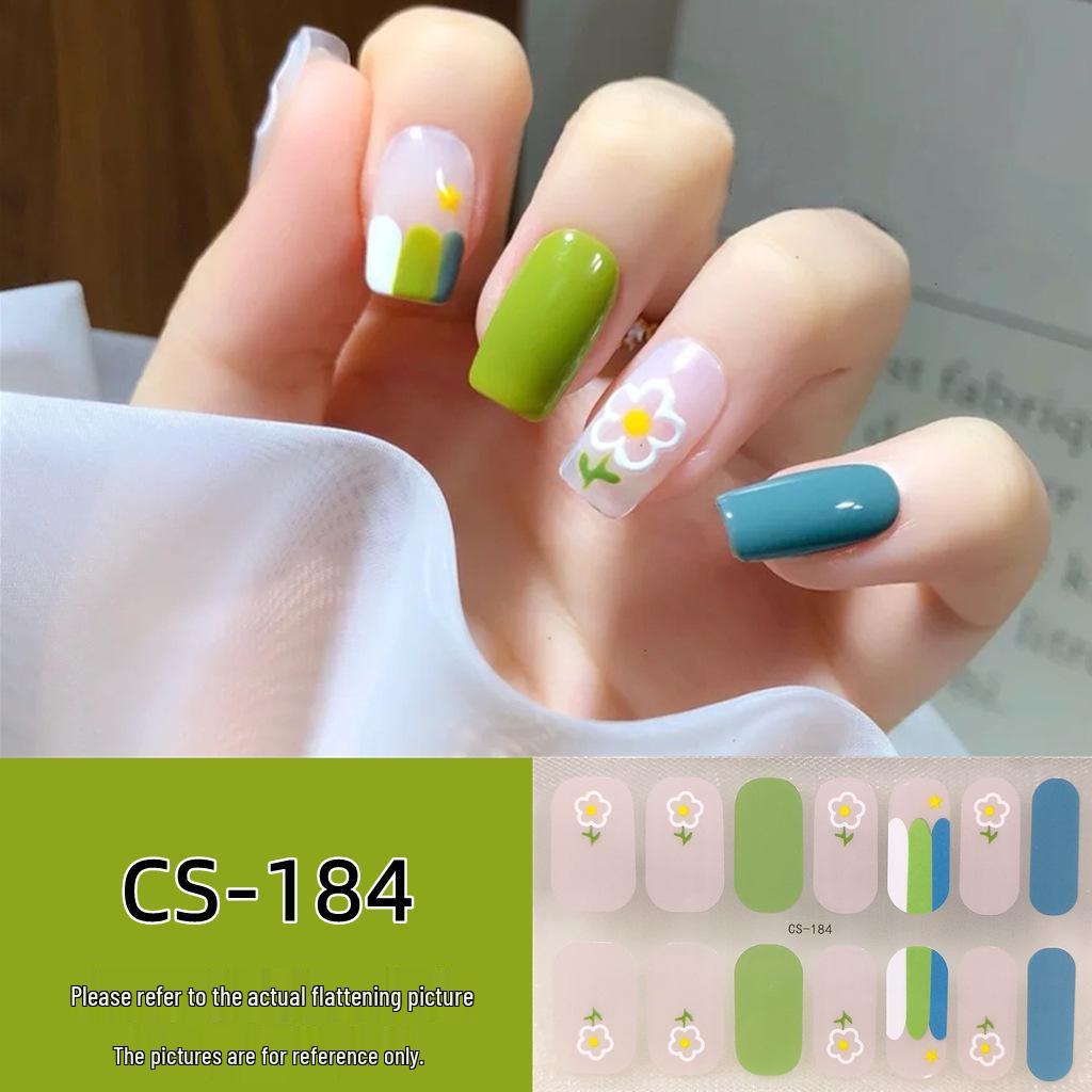 Waterproof Long-Lasting No-Bake 3D Gel Nail Stickers - Removable & Wearable Full-Cover Nail Polish Patches for Women