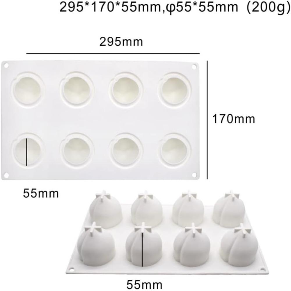 29.5*17cm 8Cavity 3D Peach Silicone Mould Silicone 3D Silicone Baking Mould Soap