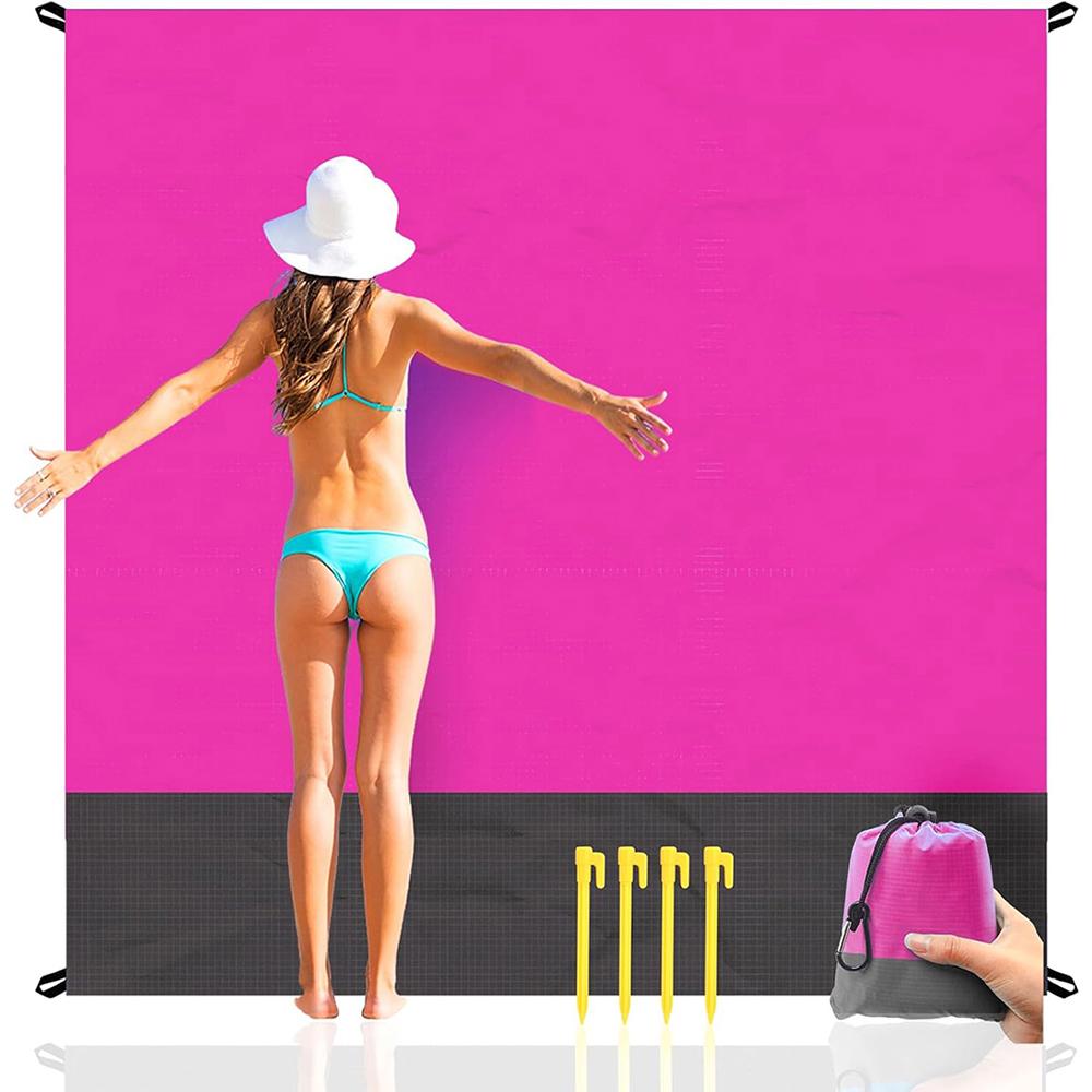 Kapesní piknik 200 x 210 cm Vodotěsná plážová podložka Deka s pískem zdarma Camping Outdoor Picknick Stan Skládací potah Povlečení
