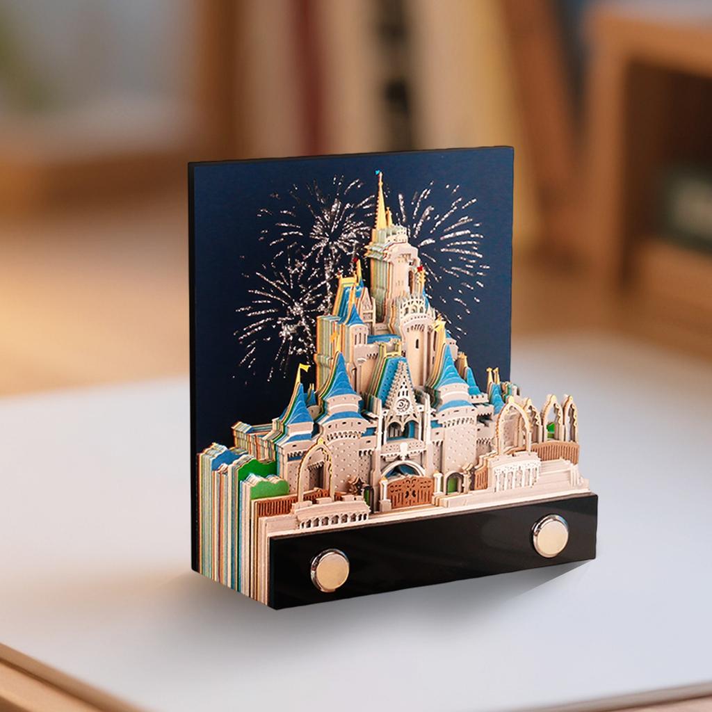 3D Art Calendar Clock Calendar Carousel Notepad Tear Paper Carving Notes