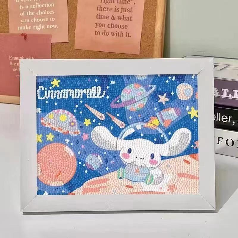 Kuromi Cartoon Diamond Painting Kit: Peace & Joy DIY Gift for Students and Kids.