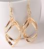 Fashion Gold Silver Double Loop Drop Earrings For Women Long Wave Dangle Earrings High Quality Statement Wedding Jewelry