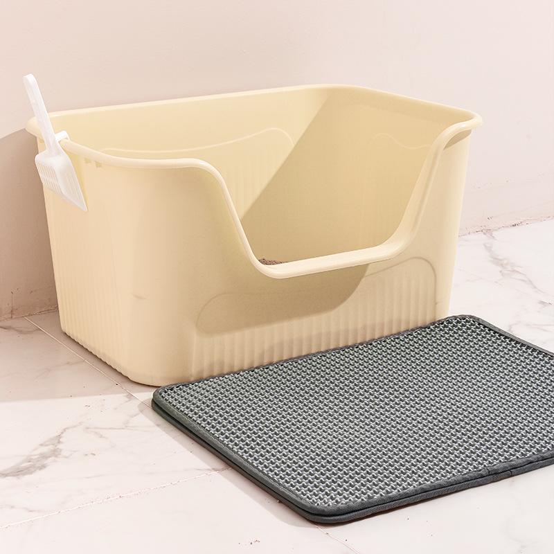 Extra Large Anti-Splash Semi-Enclosed Cat Litter Box with Scoop