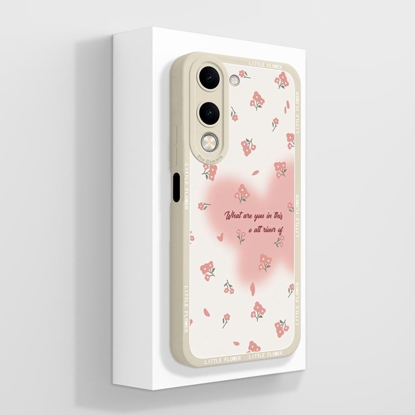 Für Vivo Y04 Y03 Y02 Y11 Y15 Y20 Handyhülle Niedliches Cartoon-Mädchenmuster Glattes Flüssigsilikon Stoßfester Schutz Rückseitenabdeckungen Hülle Für Vivo Gehäuse