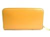 Authentic Salvatore Ferragamo Gancini Light Camel Leather Round Zip Wallet #b134    Open box