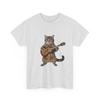 Funny Cat T-Shirt Music Cute Cat Playing Guitar Tee