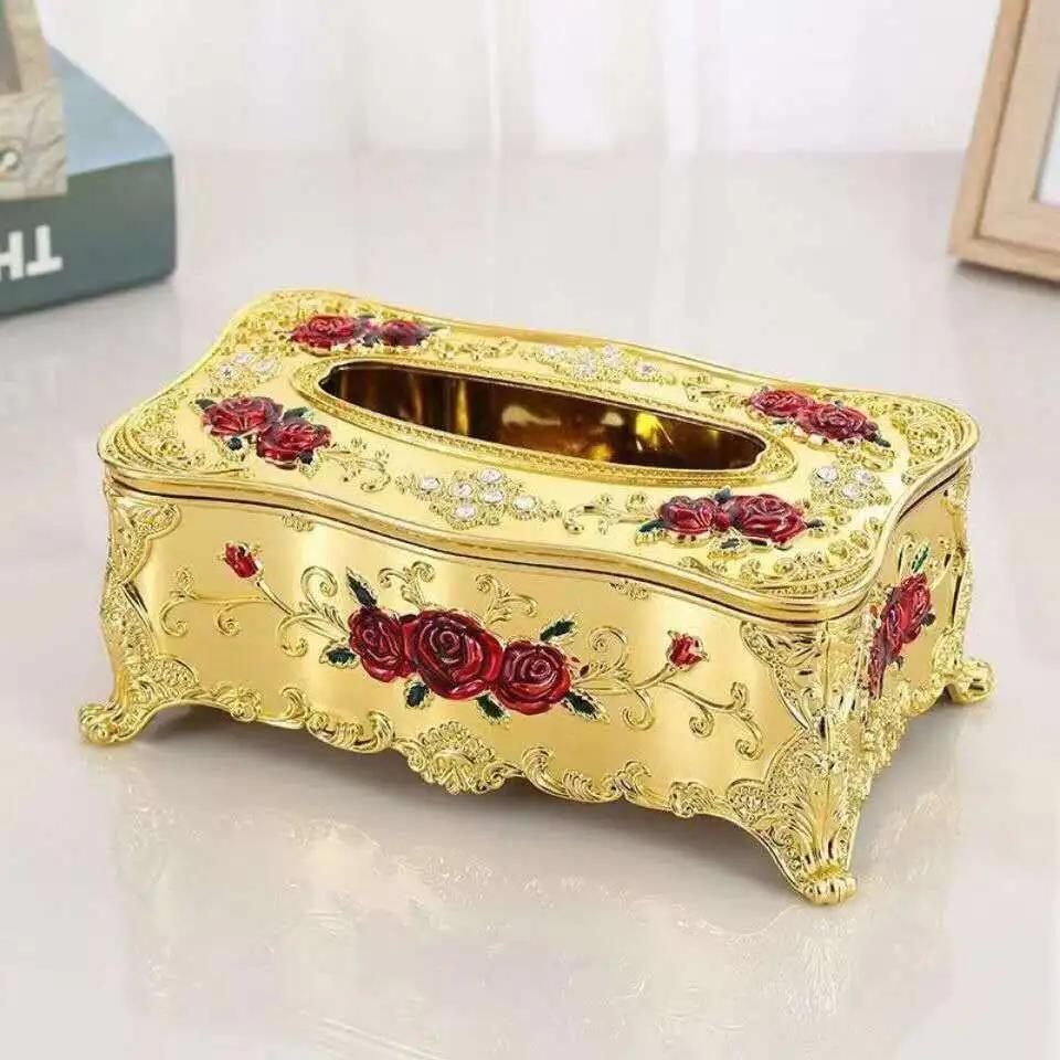 European Style Paper Drawer Living Room Household Plastic Tissue Box Dining Table Ktv Creative Napkin Paper Box