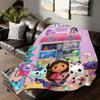 Cartoon G Gabby's Dollhouse Blanket For Sofa Office Bed Plane Travel Sleep Read Relax Camping Soft And Warm