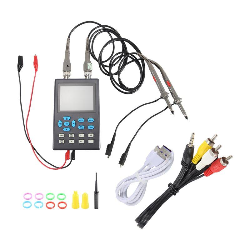 ABUL-DSO2512G Digital Oscilloscope With 2 Channels 120Mhz Bandwidth Signal Generator 500Msa/S Sampling Rate, 2.8 Inch Display Du