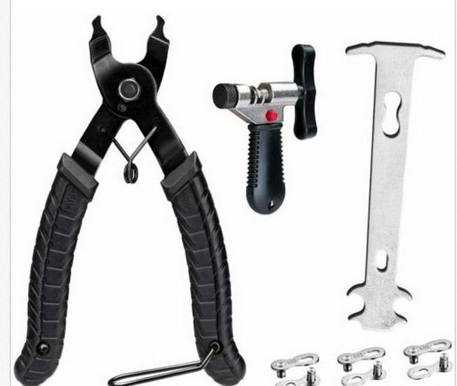 Mountain Bike Chain Tool Set: Caliper, Breaker, and Magic Buckle Pliers