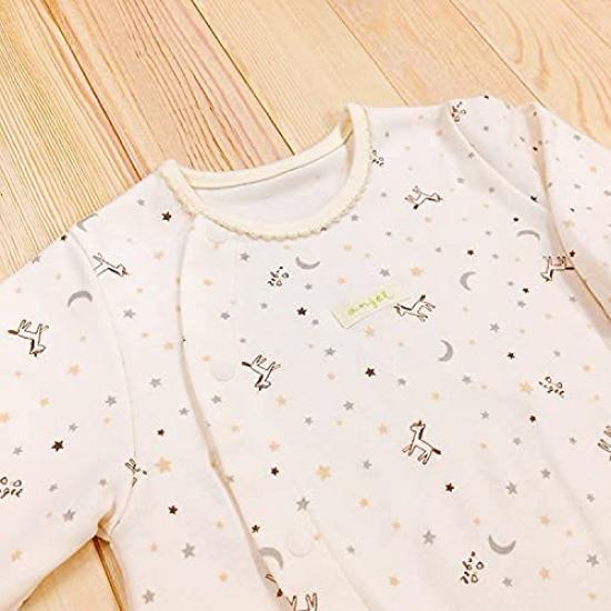 Made in Printed R701 [Angel] Japan, Newborn, 100% Cotton, Two-Way All, 50-70cm, (Beige)