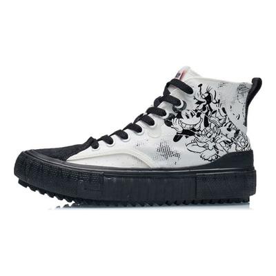 Li Ning Disney Collaboration Series High-Top Skate Shoes Women Skate Shoes Phantom-Black AGCR180-5