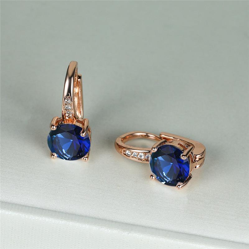 Süße weibliche kleine grüne runde Stein-Clip-Ohrringe Mode Hochzeit Für Frauen