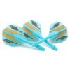 CUESOUL Integrated Flights AK5 Standard Shape Blue Base Gold Black Pattern Set Of 3 CSAK-55X-1
