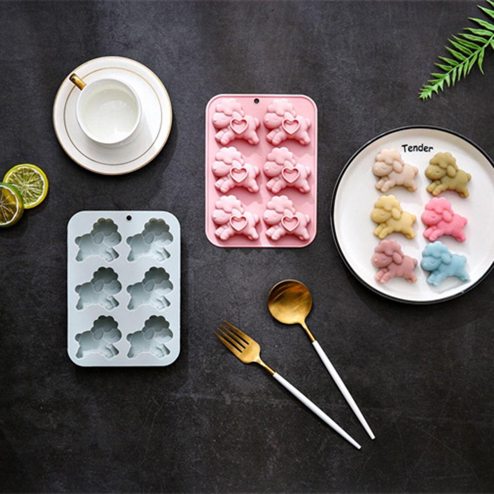 3d Design Sheep Ice Cube Mold Lamb Shape Crystal Resin Mold Lamb Silicone Mold Candy Making