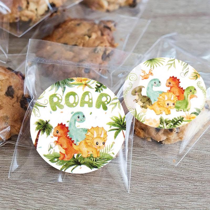 500pcs Dinosaur Candy Bags Box Stickers Happy Birthday party Decorations Kids Girl Baby Shower Dinosaur Birthday Party Supplies