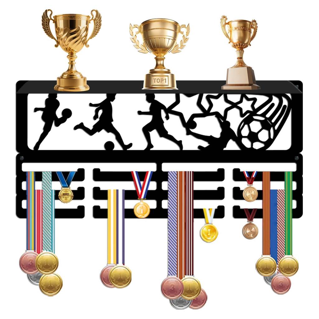 Hanger Wall Mount Display Rack with Hooks for Awards and Medals - Model JH261